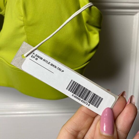 Everlane NEW The Triangle Tie-Back Bikini Top in Pepper Green Sz XL - Picture 9 of 14